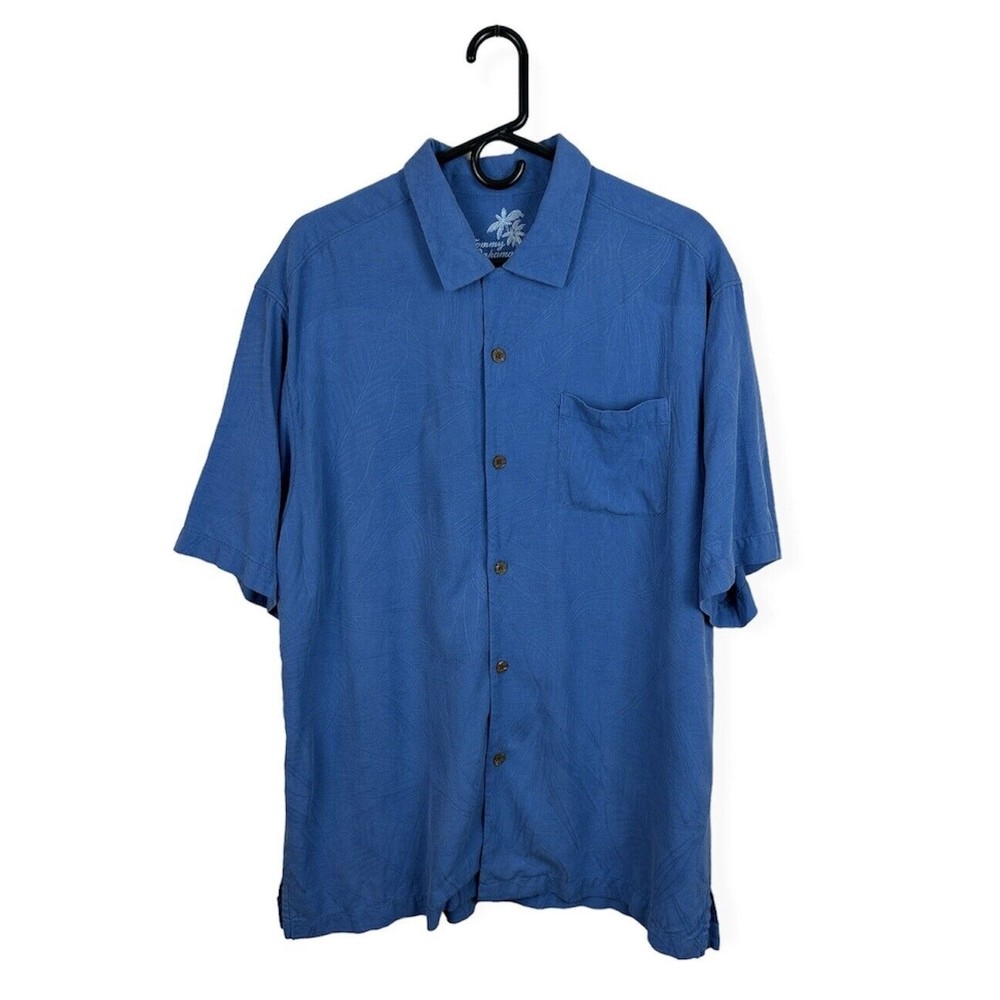 Tommy Bahama Men's Original Fit 100% Silk Button Up Shirt Hawaiian Floral Large